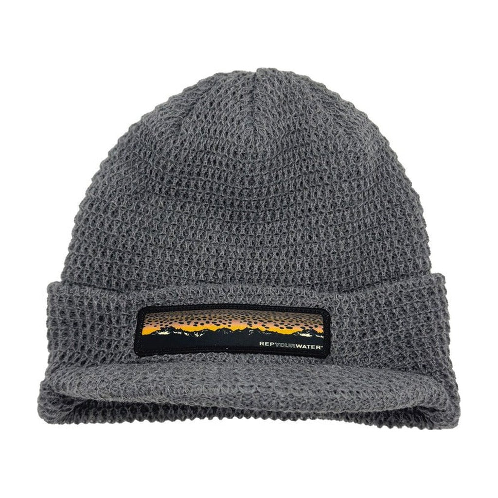RepYourWater - Brown Trout Mountains Knit Hat - Hats - Fly Fish Food