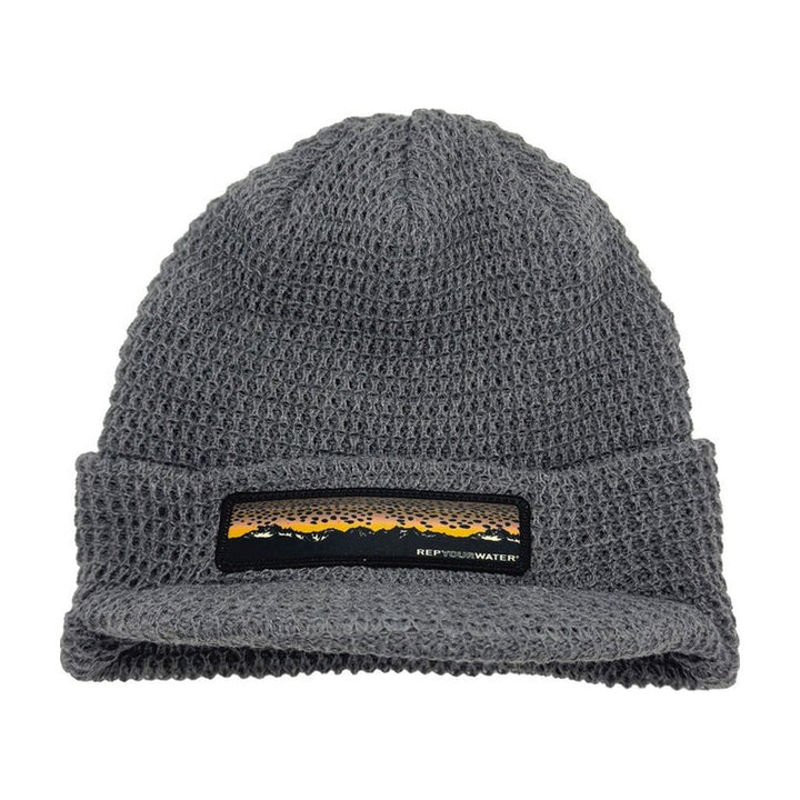 RepYourWater - Brown Trout Mountains Knit Hat - Hats - Fly Fish Food
