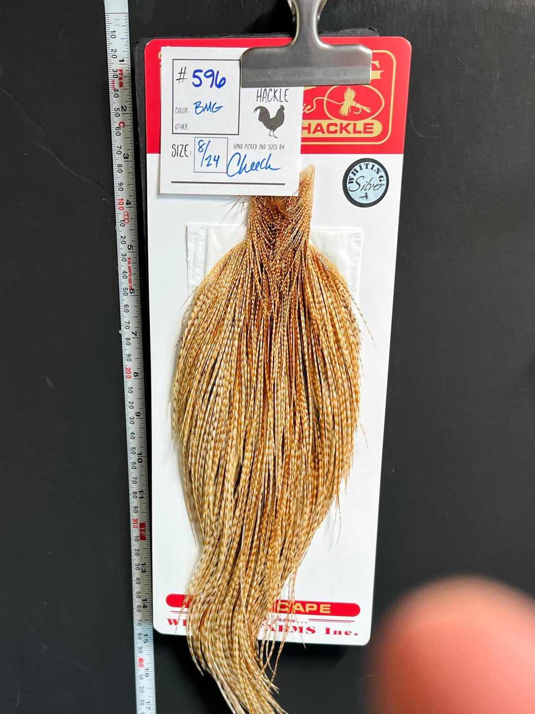 Flash Sale Hackle 596 - Whiting Cape Silver - Barred Medium Ginger (sizes 8-22)