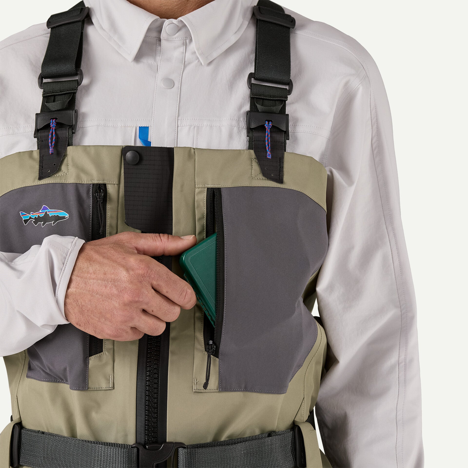 Patagonia Swiftcurrent Traverse Zip-Front Waders - River Rock