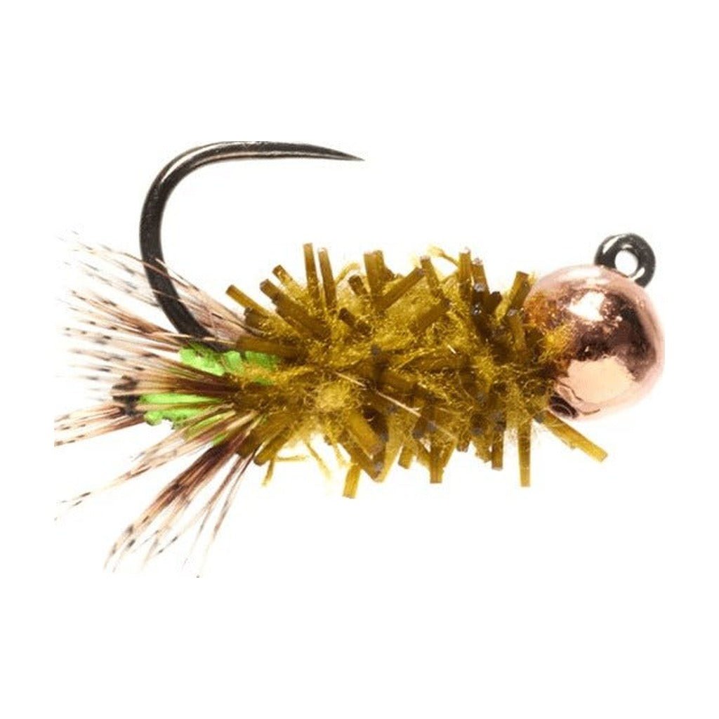 Chewing Gum Cased Caddis Chartreuse Barbless - Flies - Fly Fish Food