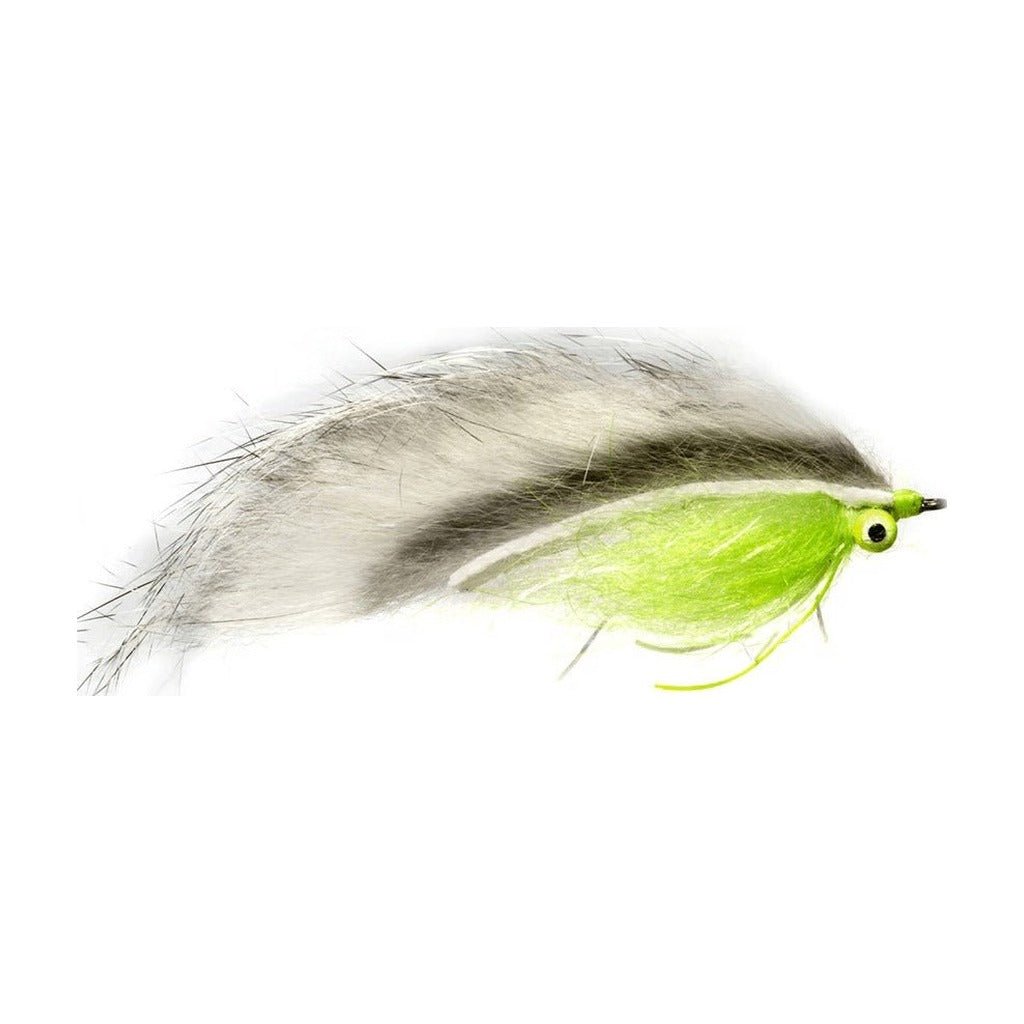 Moore's Hi - Lo - Chartreuse & White - Brass - Flies - Fly Fish Food