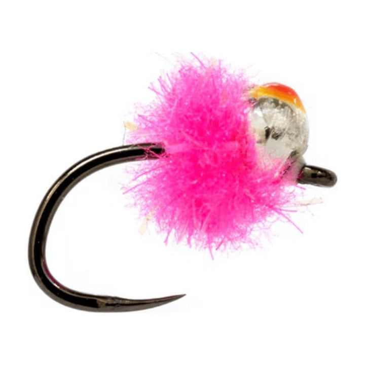 Crostons Tungsten Mini Egg - Fl. Hot Pink Barbless (Red Dot) - Flies - Fly Fish Food