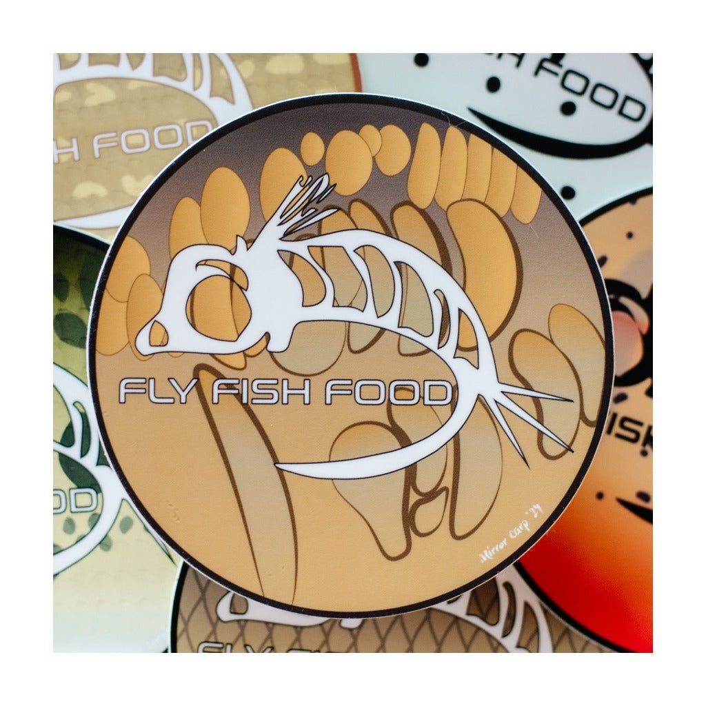 Fly Fish Food Sticker - Mirror Carp (4") - Stickers - Fly Fish Food