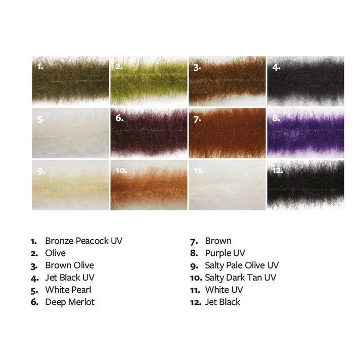 Fulling Mill Voodoo Brush Short - Synthetic Fibers & Flash - Fly Fish Food