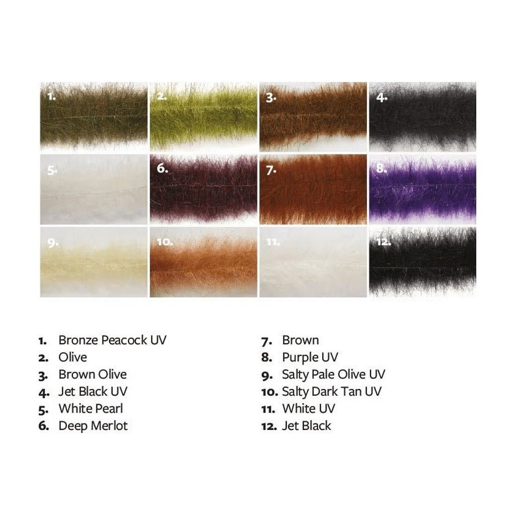 Fulling Mill Voodoo Brush Short - Synthetic Fibers & Flash - Fly Fish Food