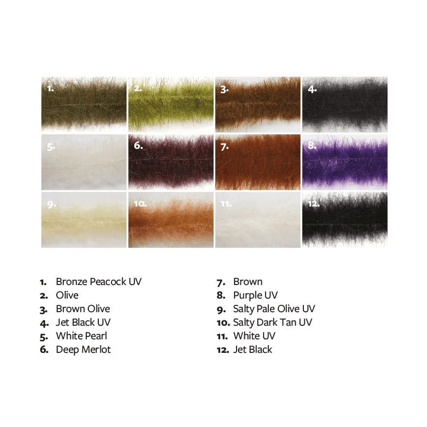 Fulling Mill Voodoo Brush Medium - Synthetic Fibers & Flash - Fly Fish Food