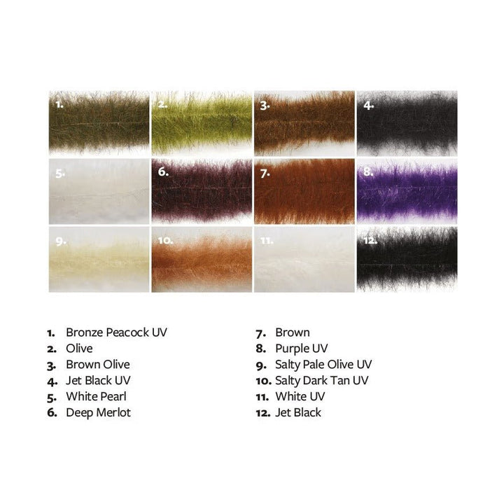 Fulling Mill Voodoo Brush Medium - Synthetic Fibers & Flash - Fly Fish Food