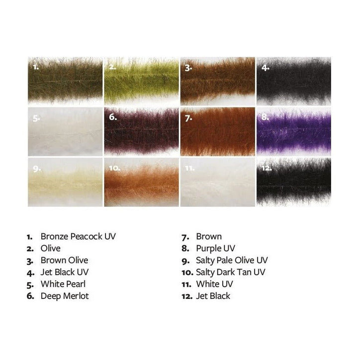 Fulling Mill Voodoo Brush Medium - Synthetic Fibers & Flash - Fly Fish Food