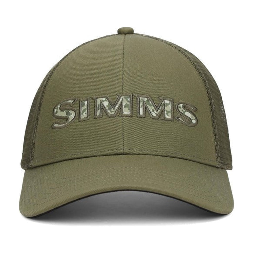 Simms Single Haul Trucker - Back Eddy Camo Fill - Loden - Hats - Fly Fish Food