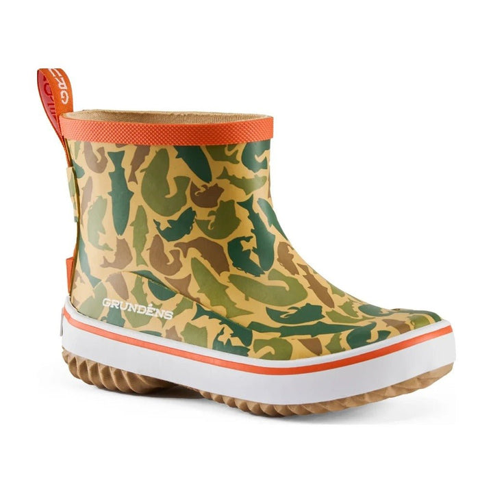 Grundens Kid's Guppy Rain Boot - Fish Camo - Boots & Cleats - Fly Fish Food