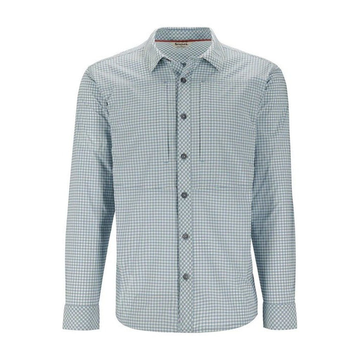 Simms Men's Stone Cold LS Shirt - Albacore Stone Cold Check - Apparel - Fly Fish Food
