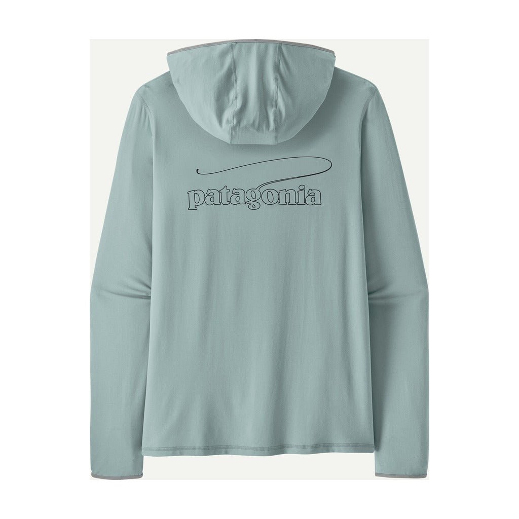 Patagonia - Men's Tropic Comfort Natural Graphic Sun Hoody - Casting Logo: Thermal Blue - Apparel - Fly Fish Food