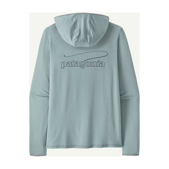 Patagonia - Men's Tropic Comfort Natural Graphic Sun Hoody - Casting Logo: Thermal Blue - Apparel - Fly Fish Food