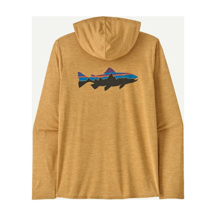 Patagonia M's Capilene Cool Daily Graphic Hoody - Fitz Roy Trout: Beeswas Tan X - Dye - Apparel - Fly Fish Food