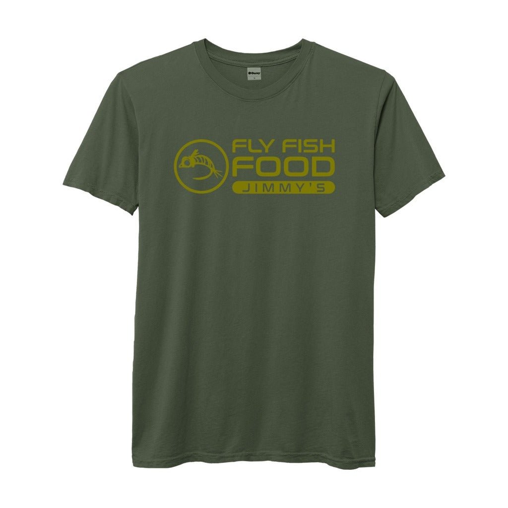 Fly Fish Food Jimmy's Logo Tee - Deep Olive - Hats - Fly Fish Food