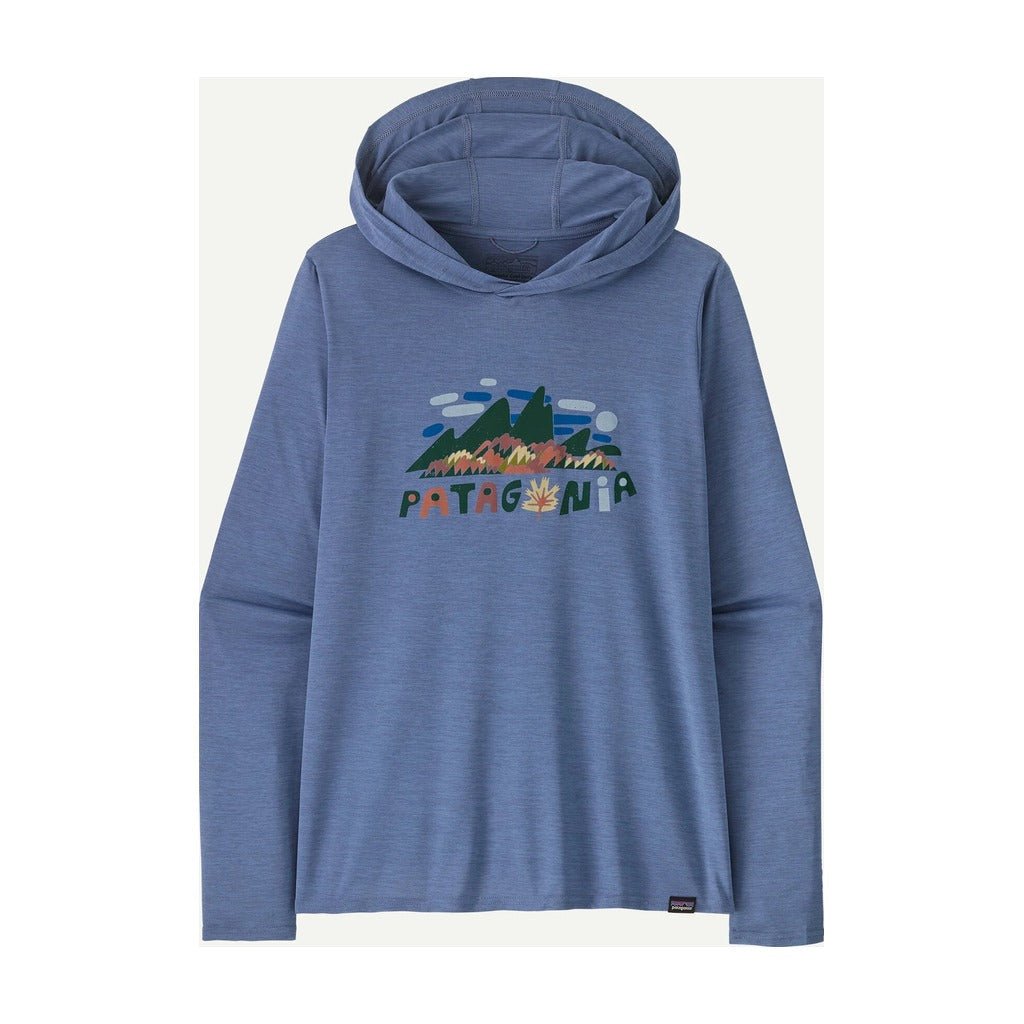 Patagonia - W's Cap Cool Daily Graphic Hoody - Fitz Roy Foliage: Current Blue X - Dye - Apparel - Fly Fish Food