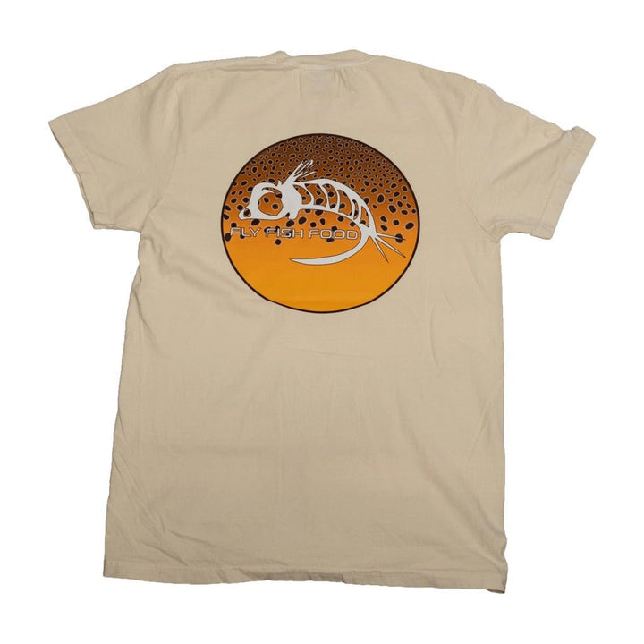 Fly Fish Food Brown Trout Logo Tee - Cream - Apparel - Fly Fish Food