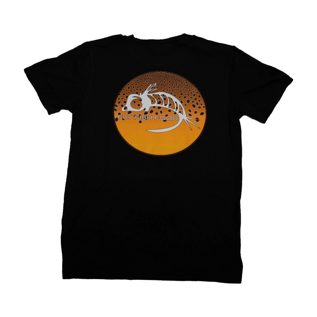 Fly Fish Food Brown Trout Logo Tee - Black - Apparel - Fly Fish Food
