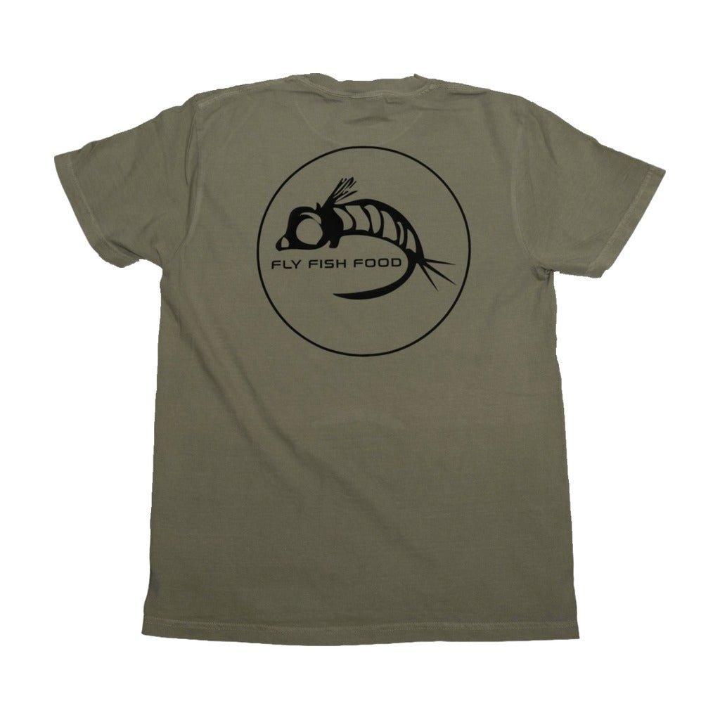 Fly Fish Food Black Logo Tee - Sage - Apparel - Fly Fish Food