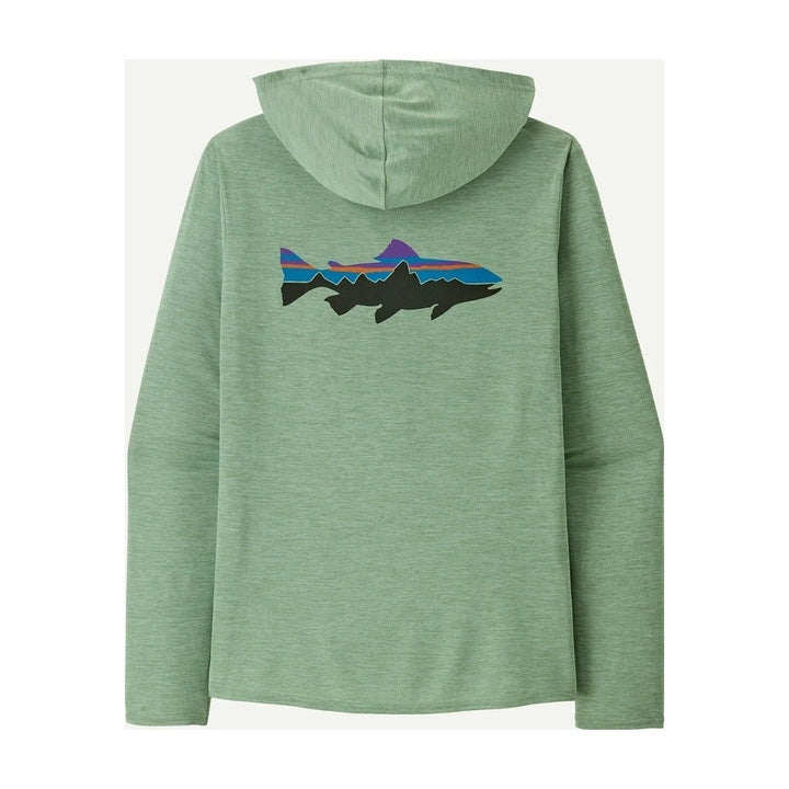 Patagonia M's Capilene Cool Daily Graphic Hoody - Fitz Roy Trout: Ellwood Green X - Dye - Apparel - Fly Fish Food