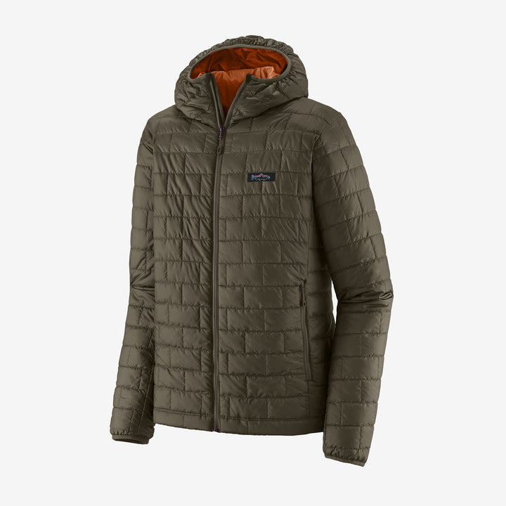 Patagonia - Men's Nano Puff Fitz Roy Trout Hoody - Pine Needle Green - Apparel - Fly Fish Food