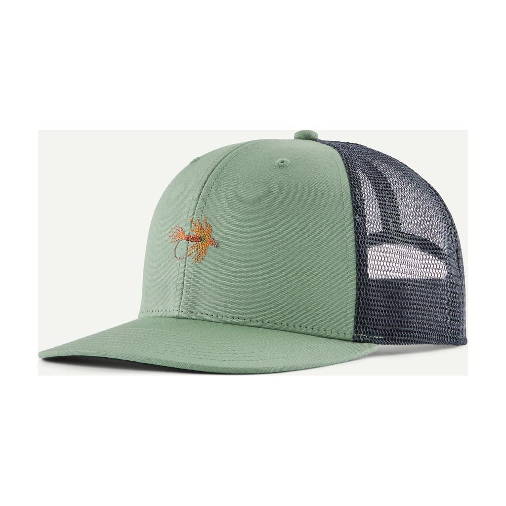 Patagonia Take a Stand Trucker Hat - Pheasant Fly: Ellwood Green - Hats - Fly Fish Food