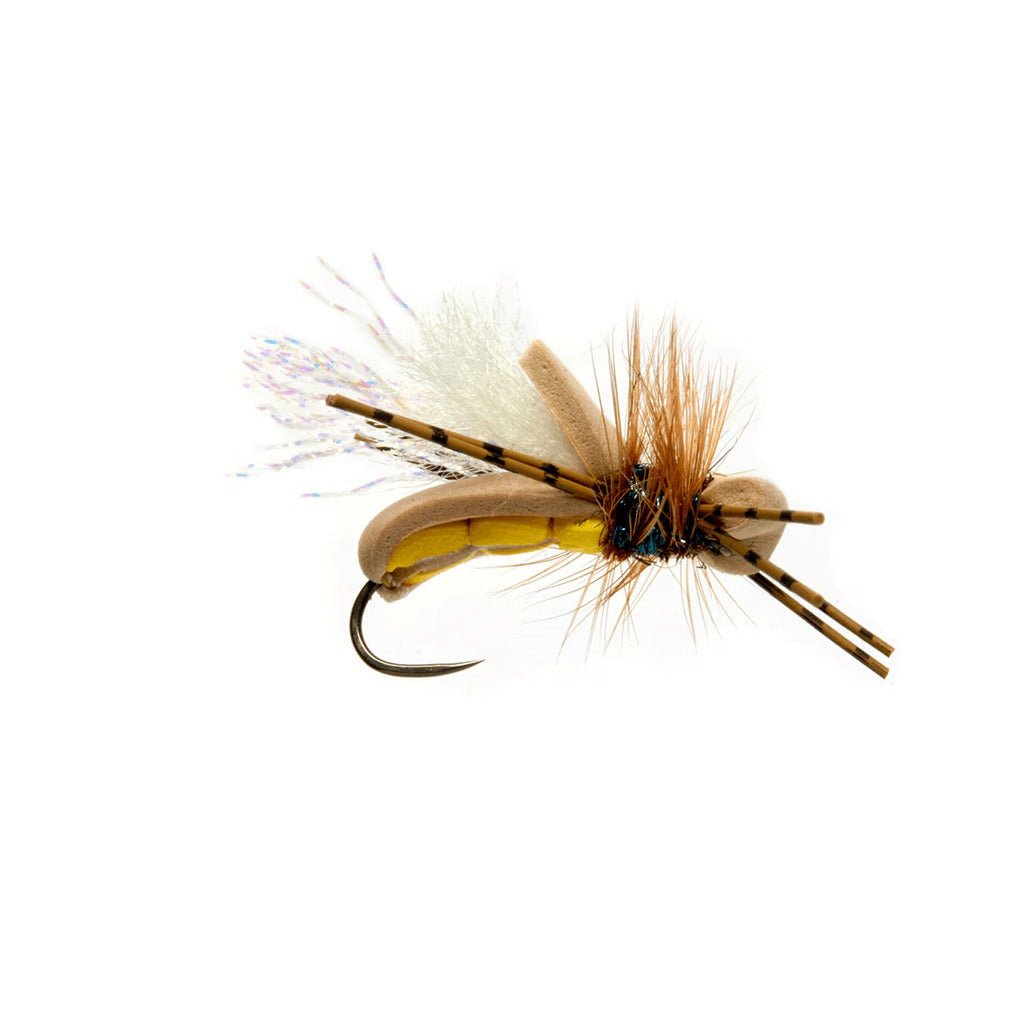 Bubba's Foam Assassin Tan & Yellow Barbless - Flies - Fly Fish Food