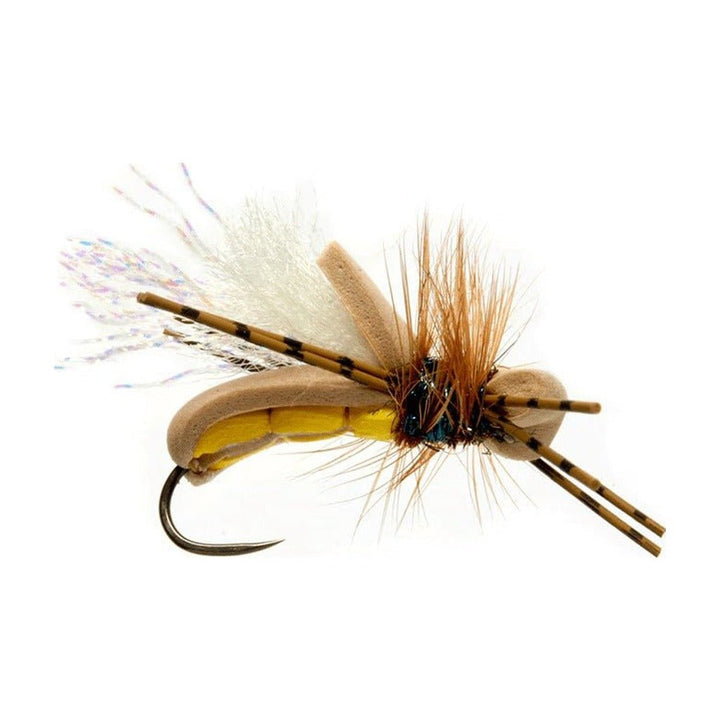Bubba's Foam Assassin Tan & Yellow Barbless - Flies - Fly Fish Food