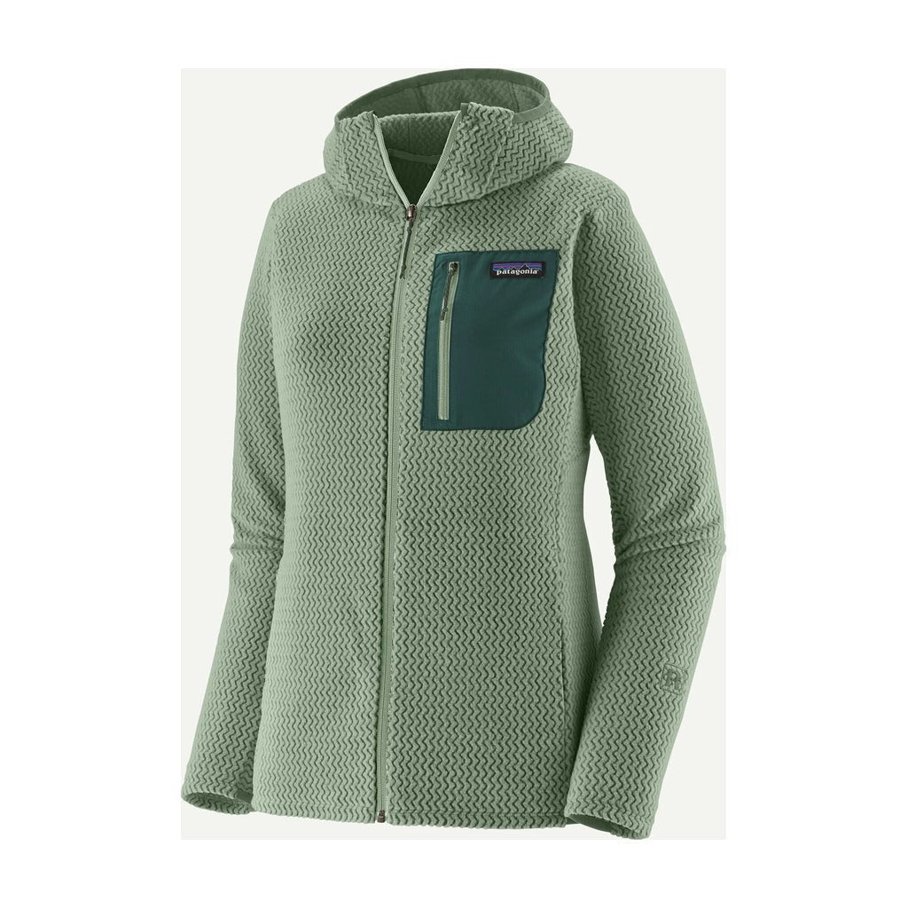 Patagonia Women's R1 Air Full - Zip Hoody - Ellwood Green - Apparel - Fly Fish Food