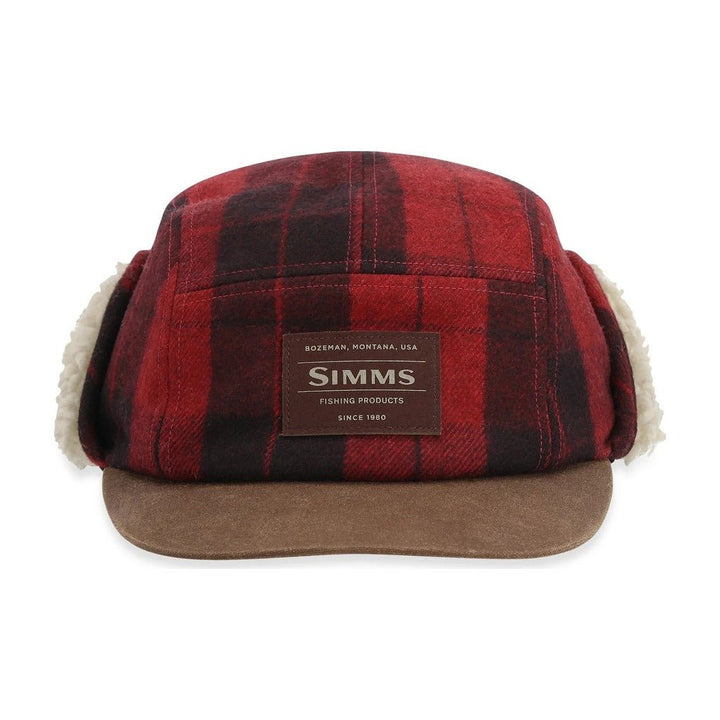 Simms - Coldweather Cap - Red Buffalo Plaid - Hats - Fly Fish Food