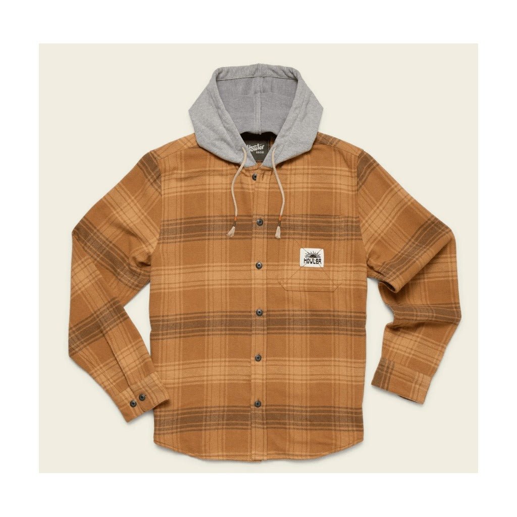 Howler Bros - Salvo Hooded Blanket Flannel - Mesa Plaid : Duck Brown - Apparel - Fly Fish Food