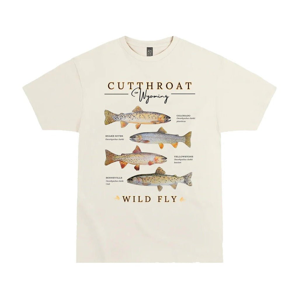 Wild Fly - Wyoming Cutthroat Tee - Bone - Apparel - Fly Fish Food