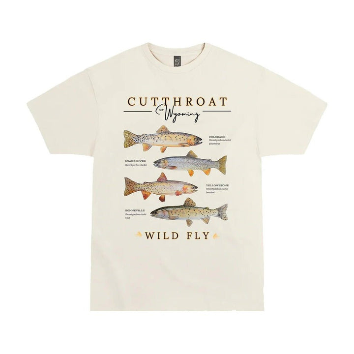 Wild Fly - Wyoming Cutthroat Tee - Bone - Apparel - Fly Fish Food