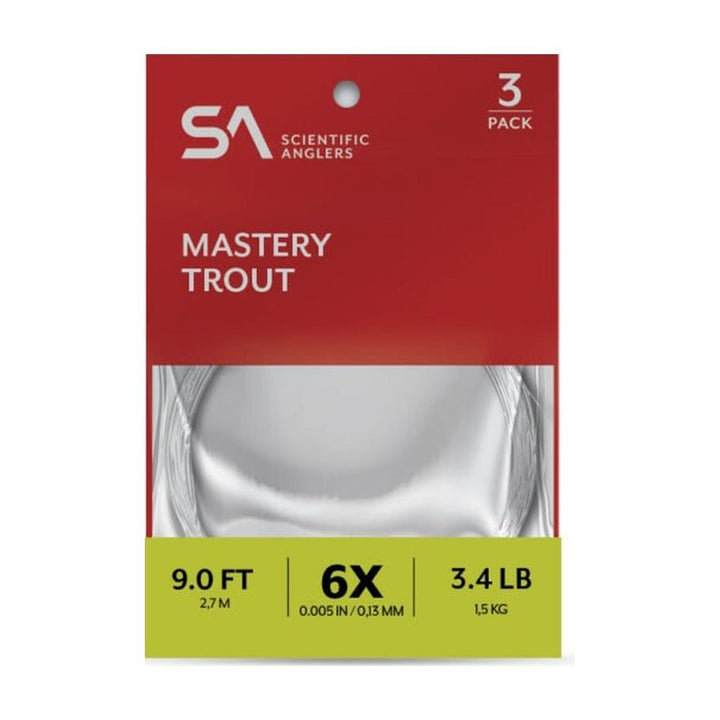 Scientific Anglers Mastery Trout Leader - 3 Pack - Tippet, Leader & Accessories - Fly Fish Food