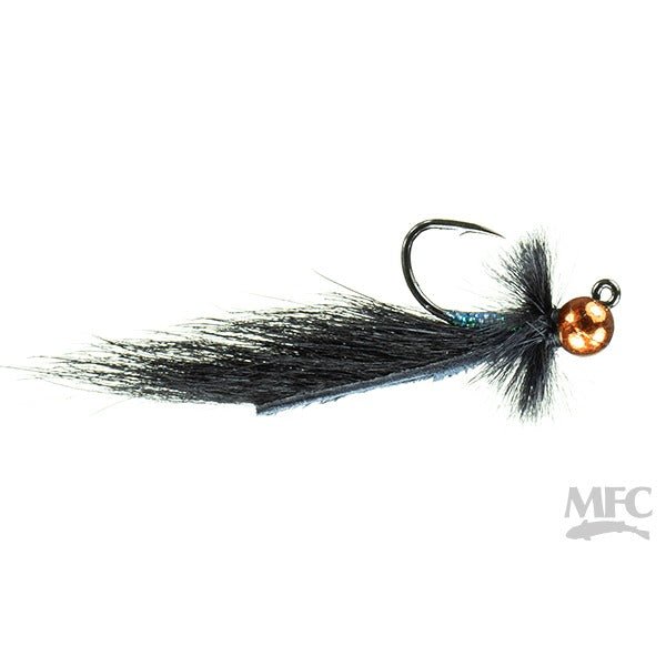 Mayer's Jig Mini Leech Lucent - Black/Orange - Flies - Fly Fish Food
