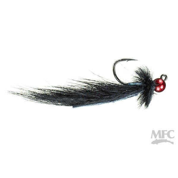 Mayer's Jig Mini Leech Lucent - Black/Red - Flies - Fly Fish Food