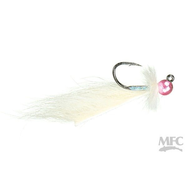 Mayer's Jig Mini Leech Lucent - White/Pink - Flies - Fly Fish Food