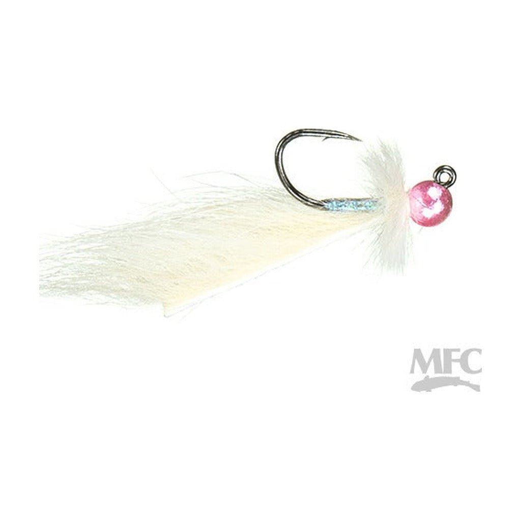 Mayer's Jig Mini Leech Lucent - White/Pink - Flies - Fly Fish Food