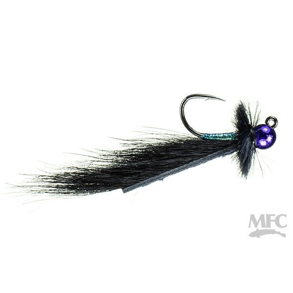 Mayer's Jig Mini Leech Lucent - Black/Purple - Flies - Fly Fish Food
