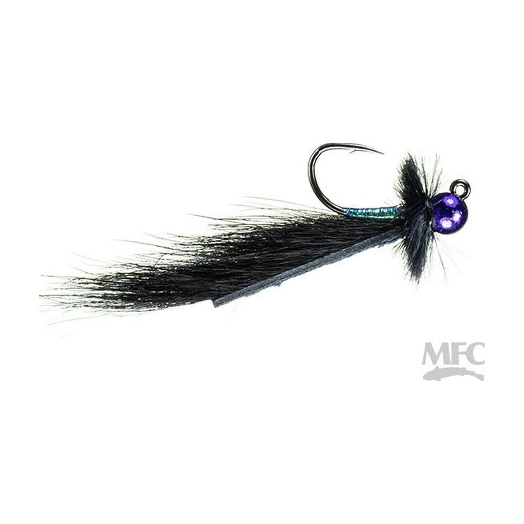 Mayer's Jig Mini Leech Lucent - Black/Purple - Flies - Fly Fish Food