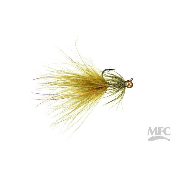 Rowley's Pitching Leech - Olive/Burnt Orange Bead - Flies - Fly Fish Food
