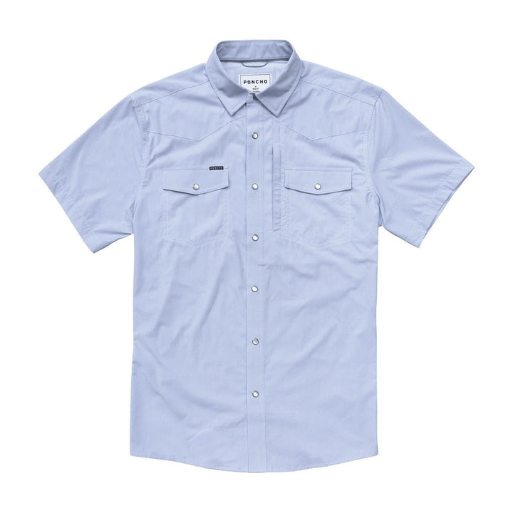 Poncho - The Padre Blue Microcheck - Western Shirt - Apparel - Fly Fish Food