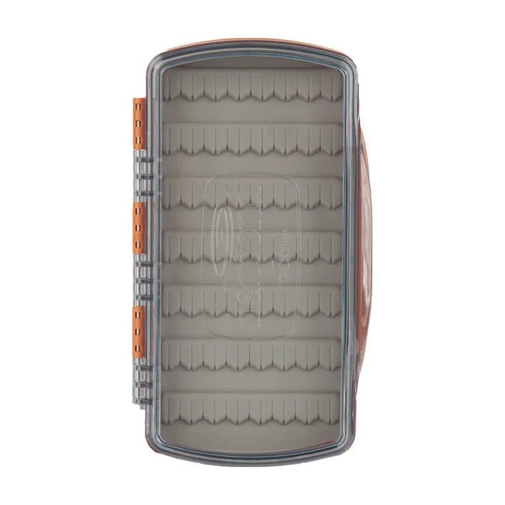 Tacky Pescador Fly Box - Medium - Burnt Orange - Clear - Fly Boxes - Fly Fish Food