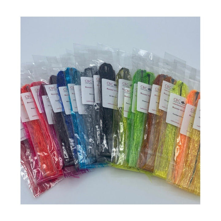 Buzzer Wrap for Chrominoids - Synthetic Fibers & Flash - Fly Fish Food
