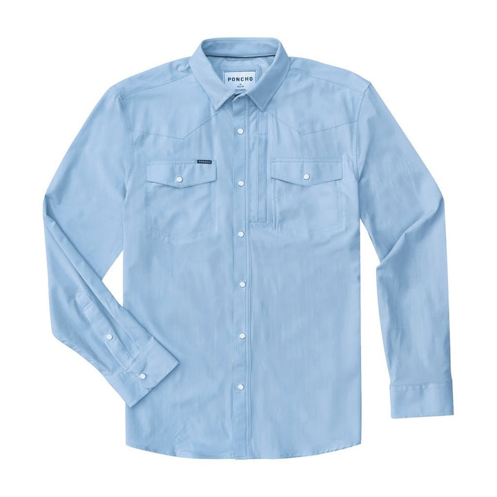 Poncho - The San Gabriel - Light Blue - Apparel - Fly Fish Food