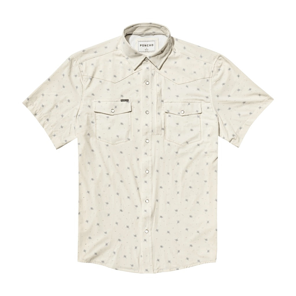 Poncho - The Llano - Floral Print Off-White
