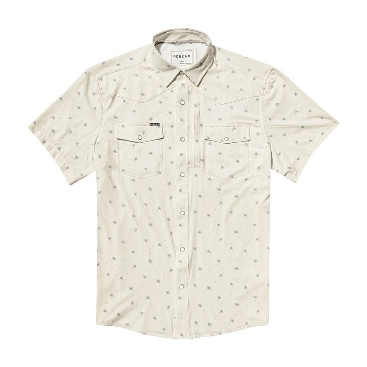 Poncho - The Llano - Floral Print Off-White
