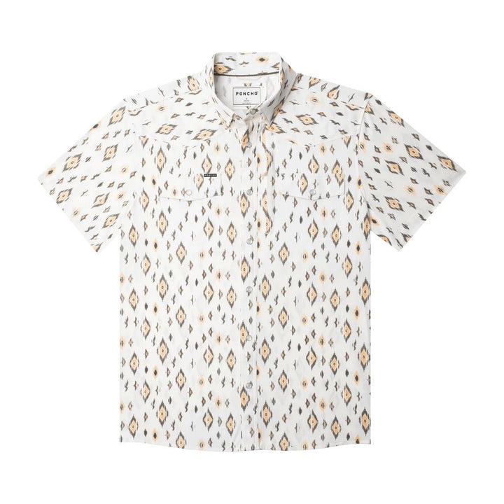 Poncho - The Diamond Back - Cream Retro Diamond Print - Apparel - Fly Fish Food
