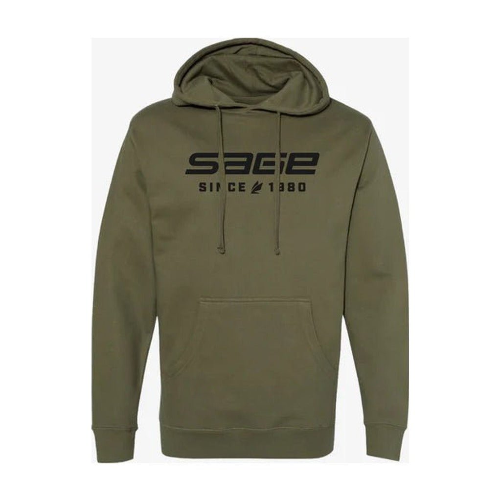 Sage Since 1980 Hoodie - Army - Apparel - Fly Fish Food